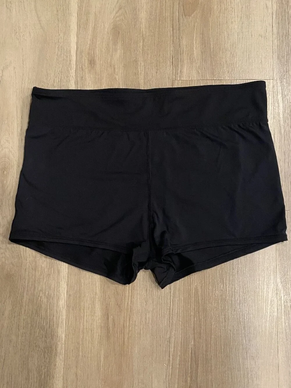 Shade & Shore Black Swim Shorts Women's L 12-14 Boyshort Swim Bottoms UPF Beach